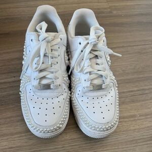 Pearl Studded Nike Air Force Ones